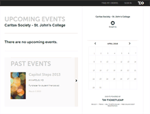 Tablet Screenshot of caritassociety.ticketleap.com