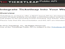 Tablet Screenshot of dev.ticketleap.com