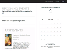 Tablet Screenshot of cardboard-memories.ticketleap.com