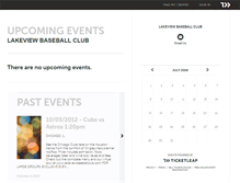 Tablet Screenshot of lakeviewbaseballclub.ticketleap.com