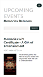 Mobile Screenshot of memoriesballroom.ticketleap.com